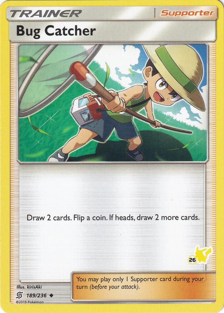 Bug Catcher - 189/236 (#26 Pikachu Stamped) [Battle Academy] 189/236