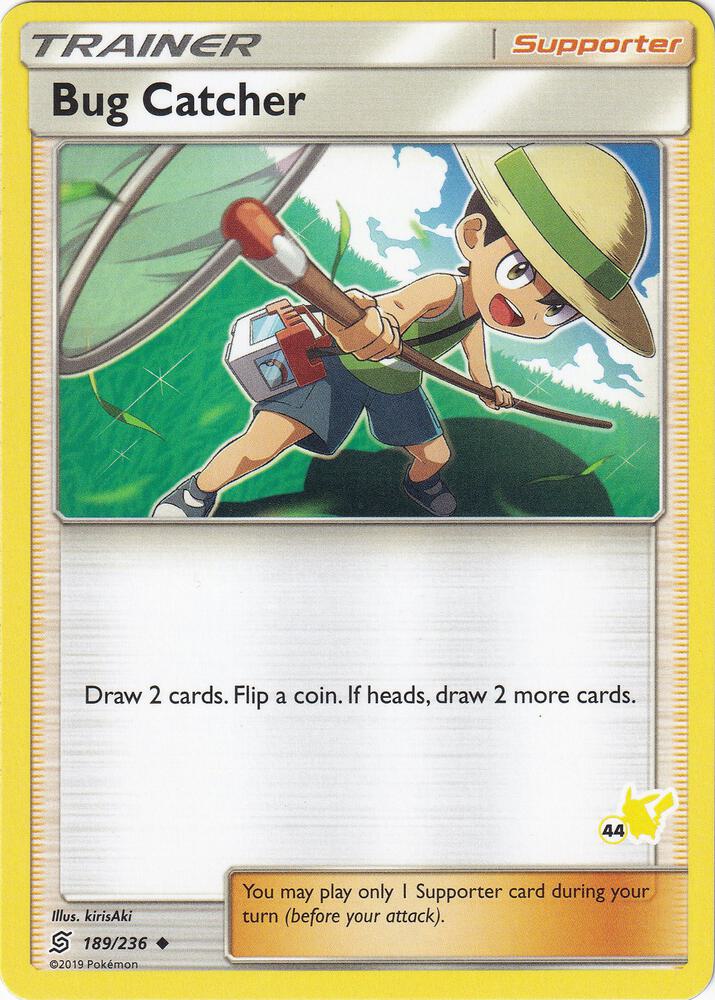 Bug Catcher - 189/236 (#44 Pikachu Stamped) [Battle Academy] 189/236