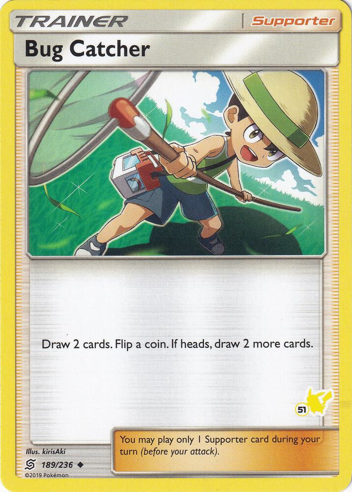 Bug Catcher - 189/236 (#51 Pikachu Stamped) [Battle Academy] 189/236