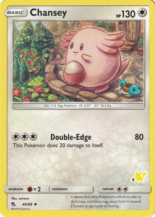 Chansey - 46/68 (#5 Pikachu Stamped) [Battle Academy] 046/068