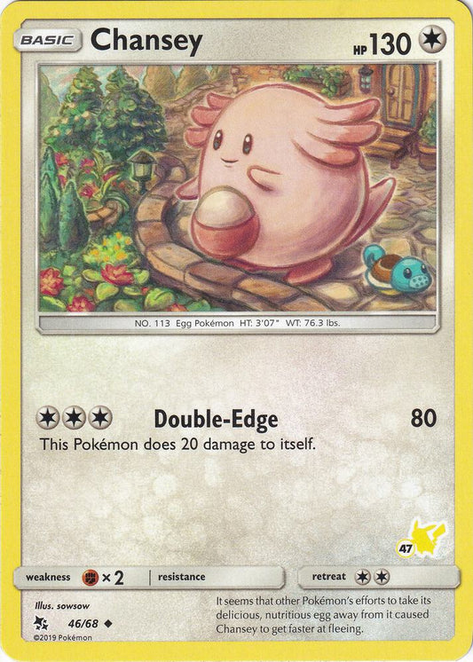 Chansey - 46/68 (#47 Pikachu Stamped) [Battle Academy] 046/068