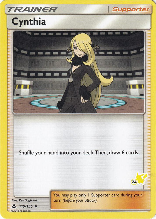Cynthia - 119/156 (#24 Pikachu Stamped) [Battle Academy] 119/156