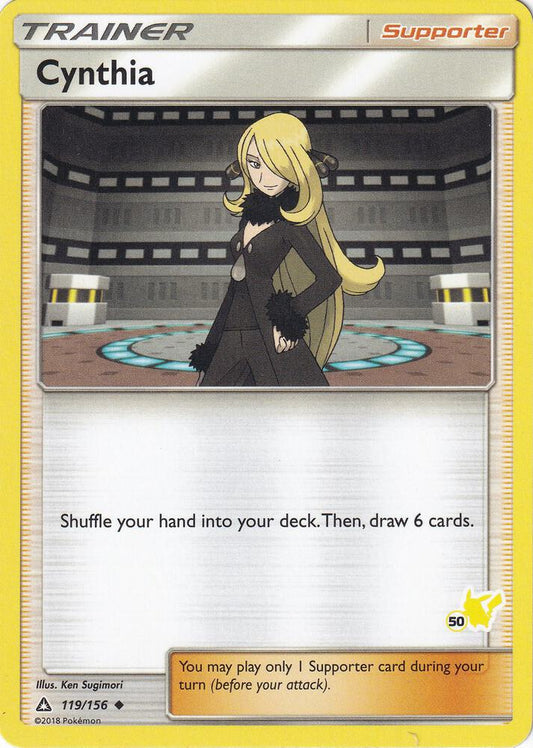 Cynthia - 119/156 (#50 Pikachu Stamped) [Battle Academy] 119/156