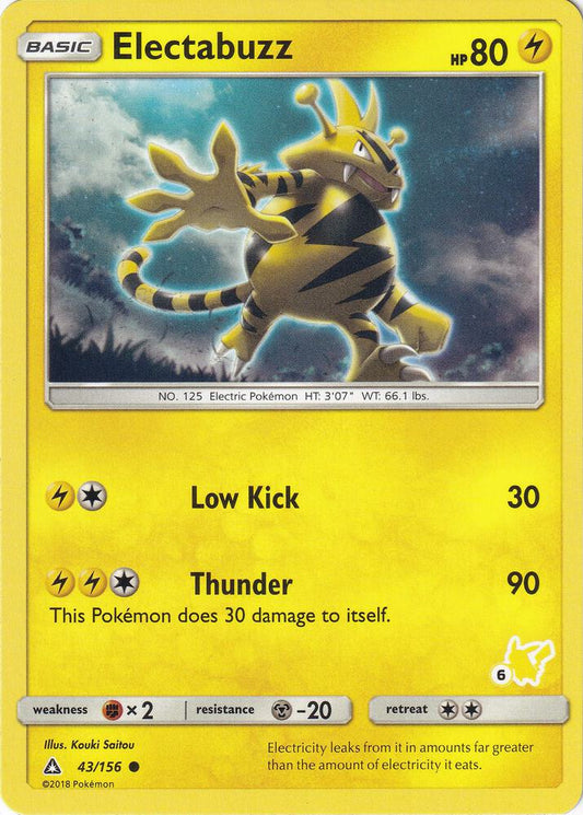 Electabuzz - 43/156 (#6 Pikachu Stamped) [Battle Academy] 043/156