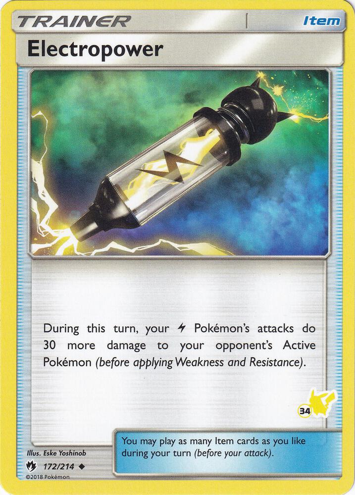 Electropower - 172/214 (#34 Pikachu Stamped) [Battle Academy] 172/214