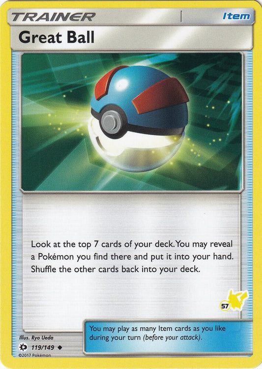 Great Ball - 119/149 (#57 Pikachu Stamped) [Battle Academy] 119/149