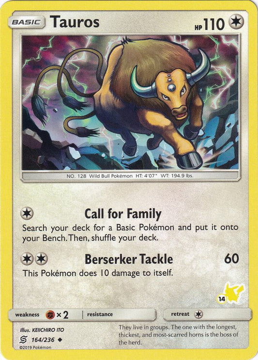 Tauros - 164/236 (#14 Pikachu Stamped) [Battle Academy] 164/236