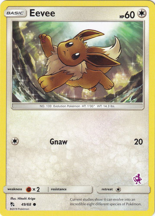 Eevee - 49/68 (Mewtwo Stamped) [Battle Academy] 049/068