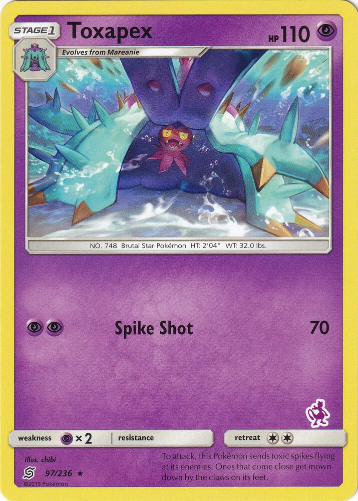 Toxapex - 97/236 (Mewtwo Stamped) [Battle Academy] 097/236