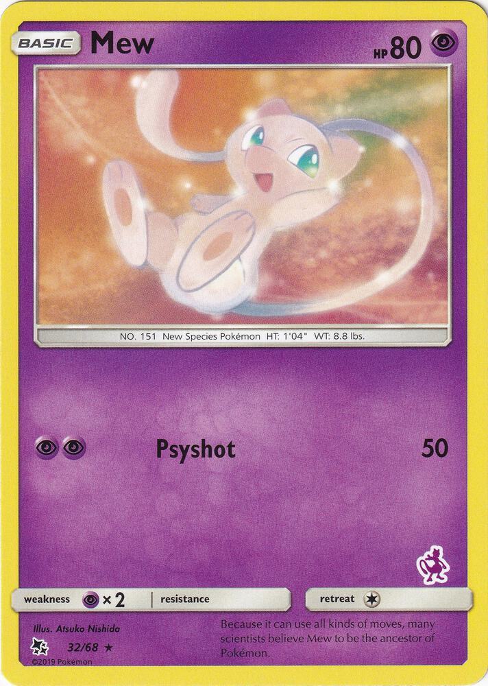Mew - 32/68 (Mewtwo Stamped) [Battle Academy] 032/068