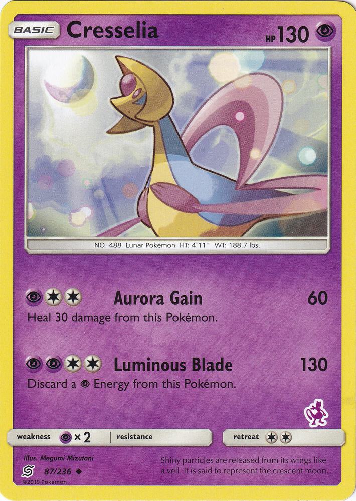 Cresselia - 87/236 (Mewtwo Stamped) [Battle Academy] 087/236
