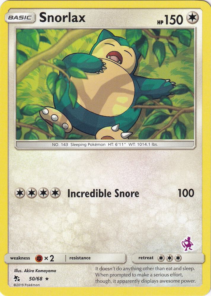 Snorlax - 50/68 (Mewtwo Stamped) [Battle Academy] 050/068