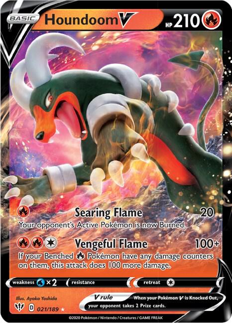 Houndoom V [SWSH03: Darkness Ablaze] 021/189