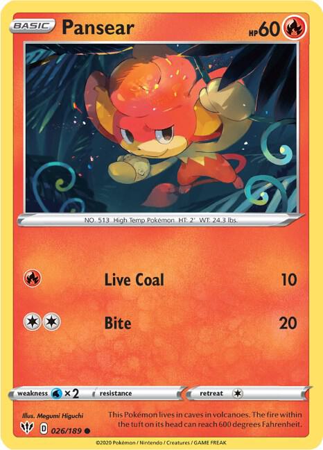 Pansear [SWSH03: Darkness Ablaze] 026/189