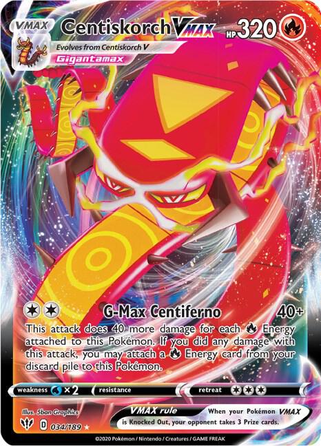 Centiskorch VMAX [SWSH03: Darkness Ablaze] 034/189