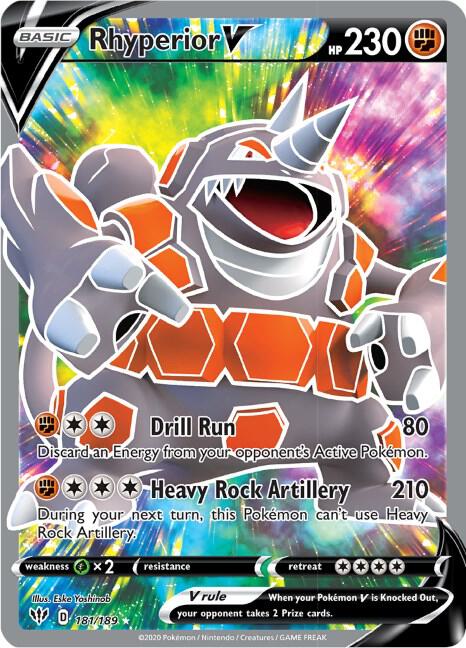 Rhyperior V (Full Art) [SWSH03: Darkness Ablaze] 181/189