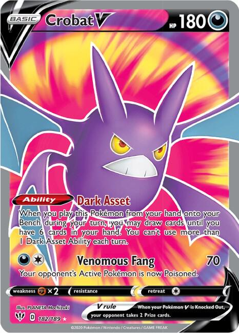Crobat V (Full Art) [SWSH03: Darkness Ablaze] 182/189