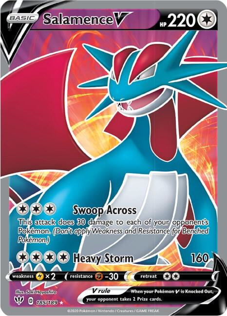 Salamence V (Full Art) [SWSH03: Darkness Ablaze] 185/189