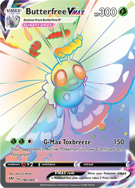 Butterfree VMAX (Secret) [SWSH03: Darkness Ablaze] 190/189