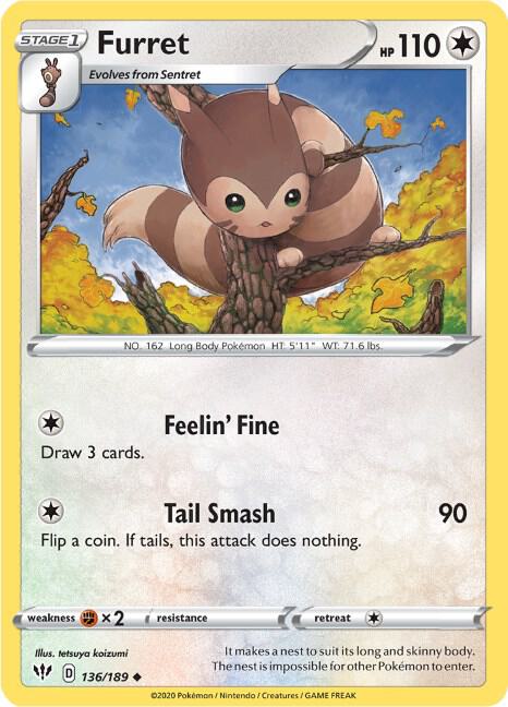 Furret [SWSH03: Darkness Ablaze] 136/189