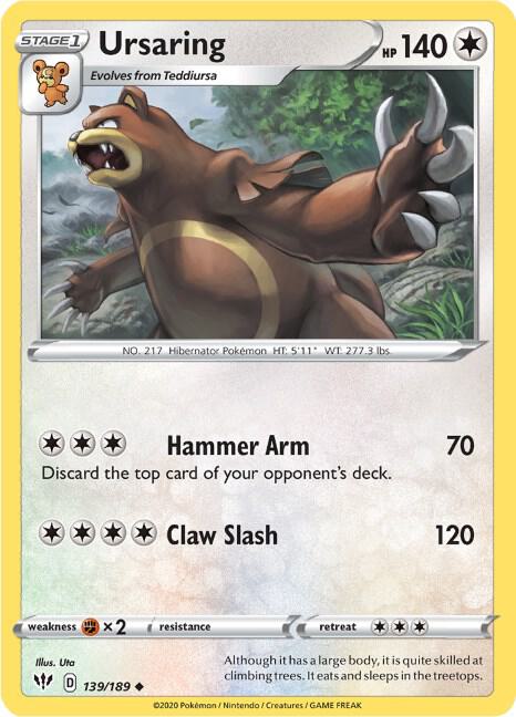 Ursaring [SWSH03: Darkness Ablaze] 139/189