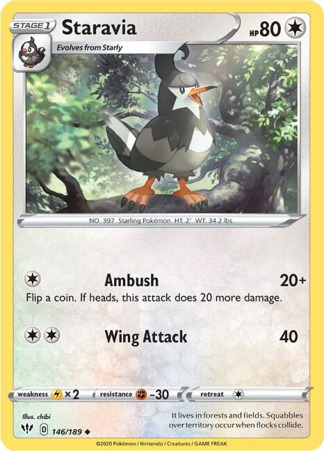 Staravia [SWSH03: Darkness Ablaze] 146/189