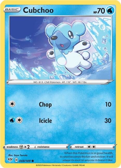 Cubchoo [SWSH03: Darkness Ablaze] 048/189