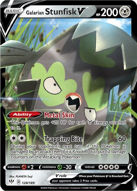 Galarian Stunfisk V [SWSH03: Darkness Ablaze] 128/189