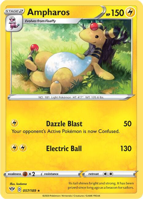 Ampharos [SWSH03: Darkness Ablaze] 057/189