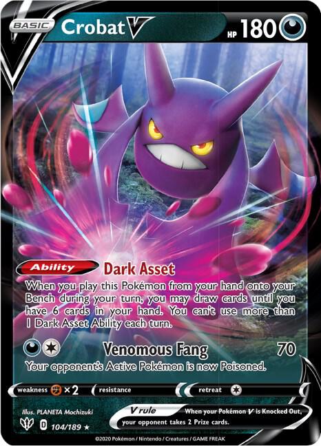 Crobat V [SWSH03: Darkness Ablaze] 104/189