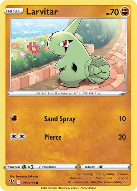 Larvitar [SWSH03: Darkness Ablaze] 086/189