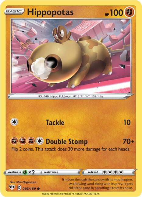 Hippopotas [SWSH03: Darkness Ablaze] 093/189