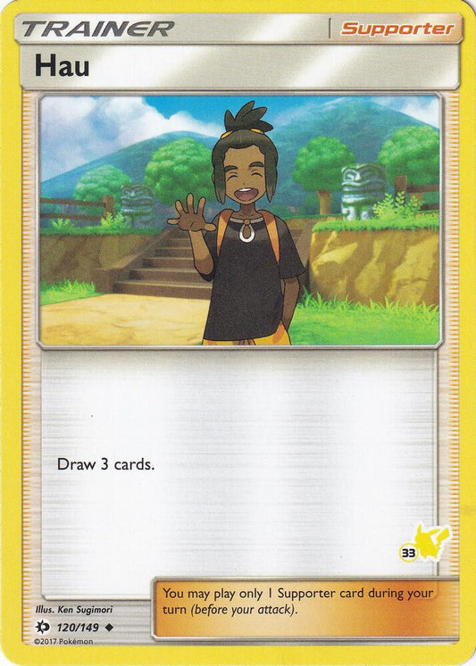 Hau - 120/149 (#33 Pikachu Stamped) [Battle Academy] 120/149