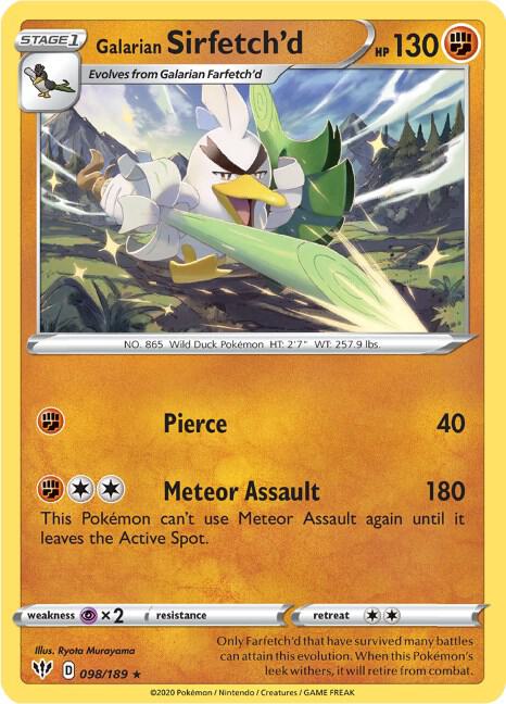 Galarian Sirfetch'd - 98/189 (Cracked Ice holo) [Deck Exclusives] 098/189