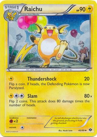 Raichu - 40/99 (Cosmos Holo) [Blister Exclusives] 040/099