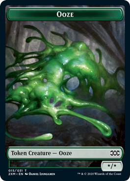 Ooze // Wurm (030) Double-Sided Token [Double Masters] 15 // 30