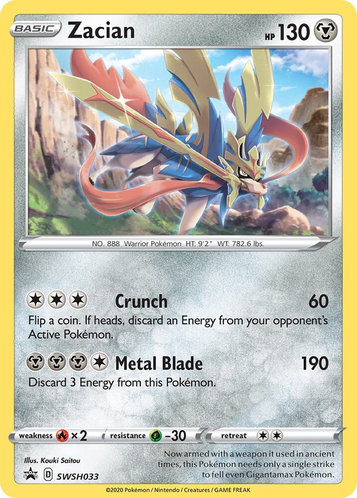 Zacian - SWSH033 [SWSH: Sword & Shield Promo Cards] SWSH033