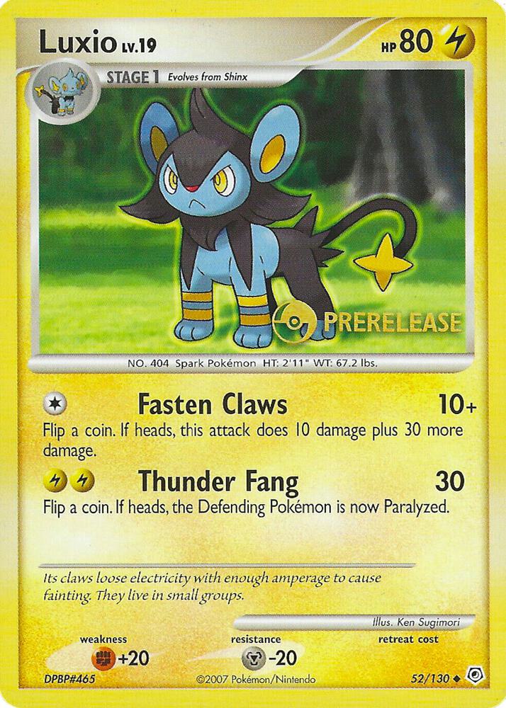 Luxio - 52/130 (Prerelease) [Nintendo Promos] 52/130