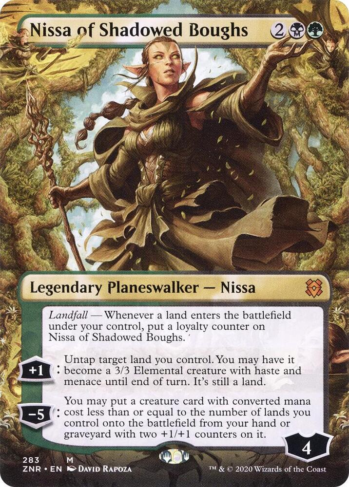 Nissa of Shadowed Boughs (Borderless) [Zendikar Rising] 283
