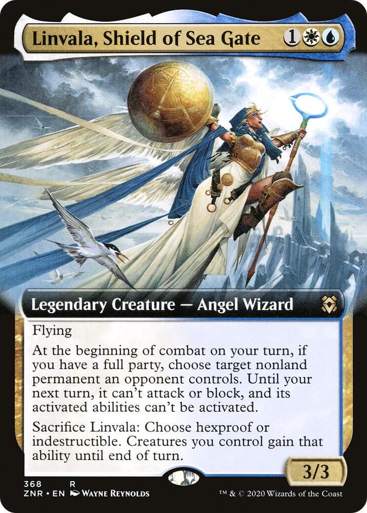 Linvala, Shield of Sea Gate (Extended Art) [Zendikar Rising] 368