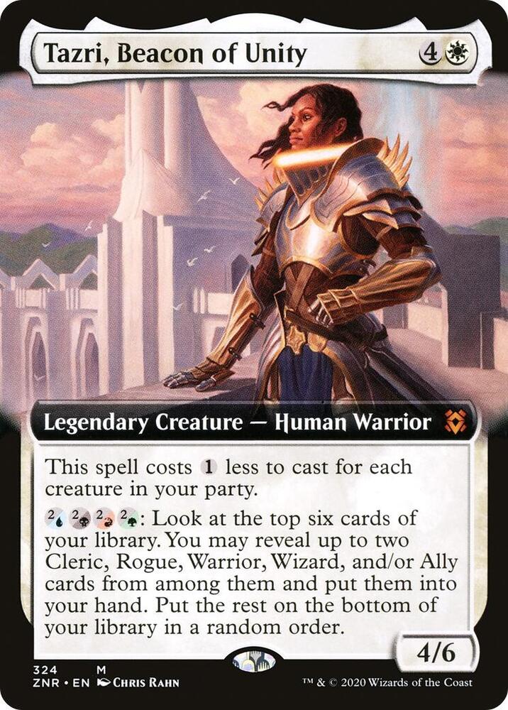 Tazri, Beacon of Unity (Extended Art) [Zendikar Rising] 324