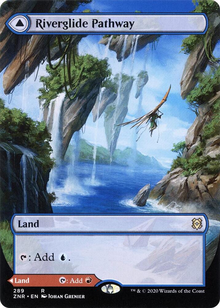 Riverglide Pathway (Borderless) [Zendikar Rising] 289