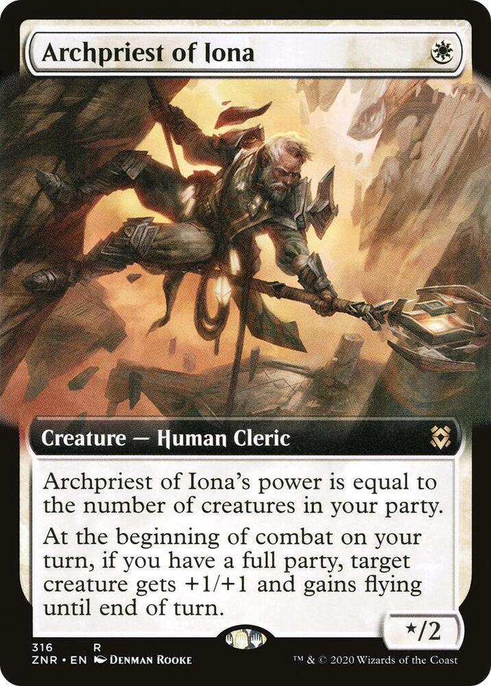 Archpriest of Iona (Extended Art) [Zendikar Rising] 316