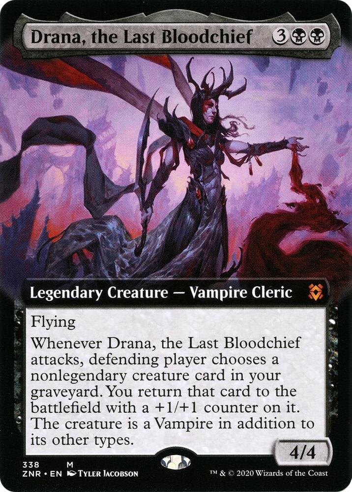 Drana, the Last Bloodchief (Extended Art) [Zendikar Rising] 338