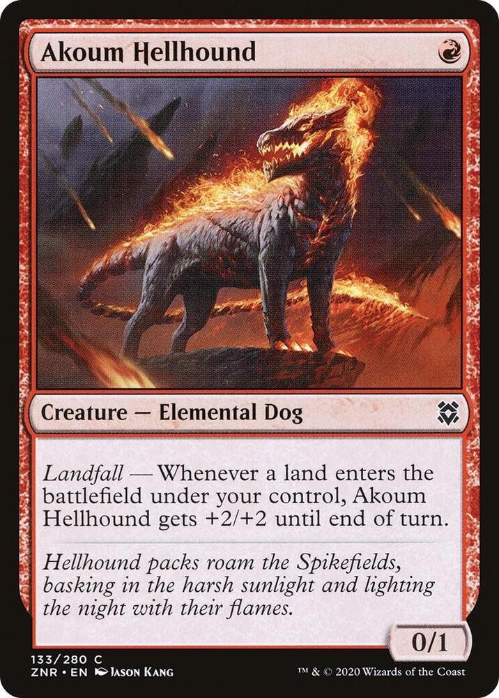 Akoum Hellhound [Zendikar Rising] 133
