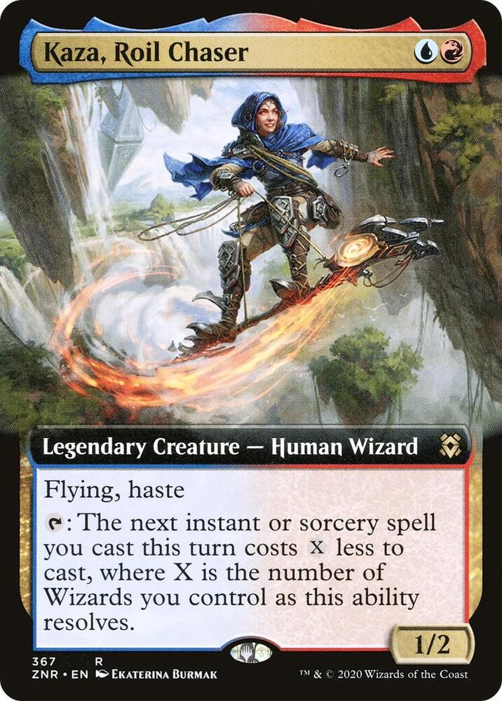 Kaza, Roil Chaser (Extended Art) [Zendikar Rising] 367
