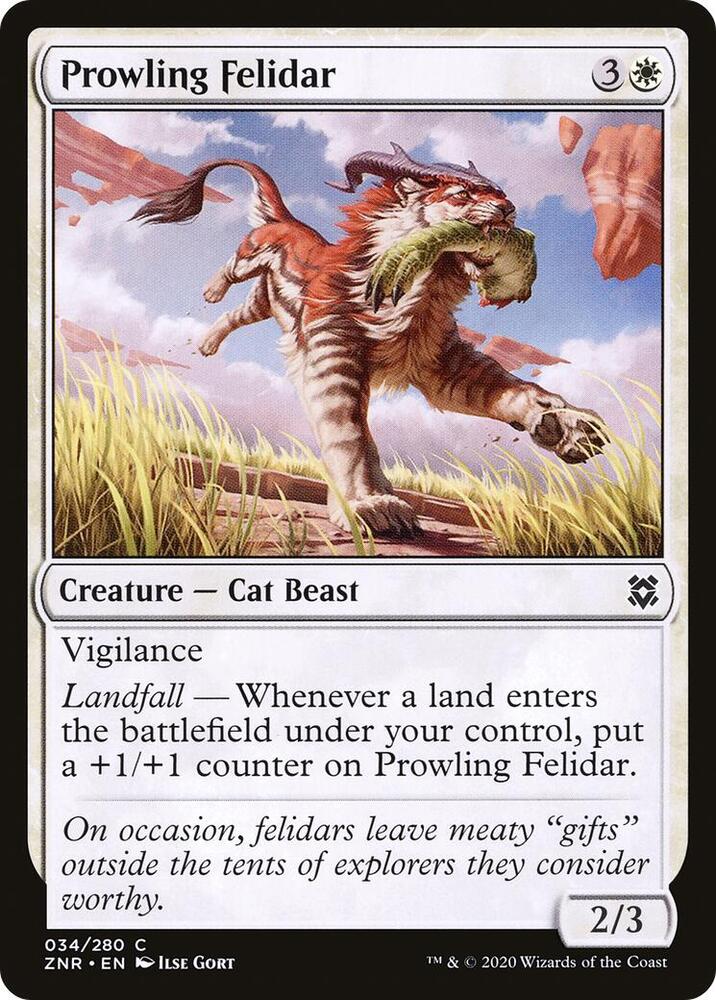 Prowling Felidar [Zendikar Rising] 34