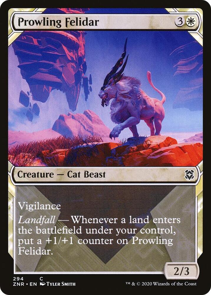 Prowling Felidar (Showcase) [Zendikar Rising] 294