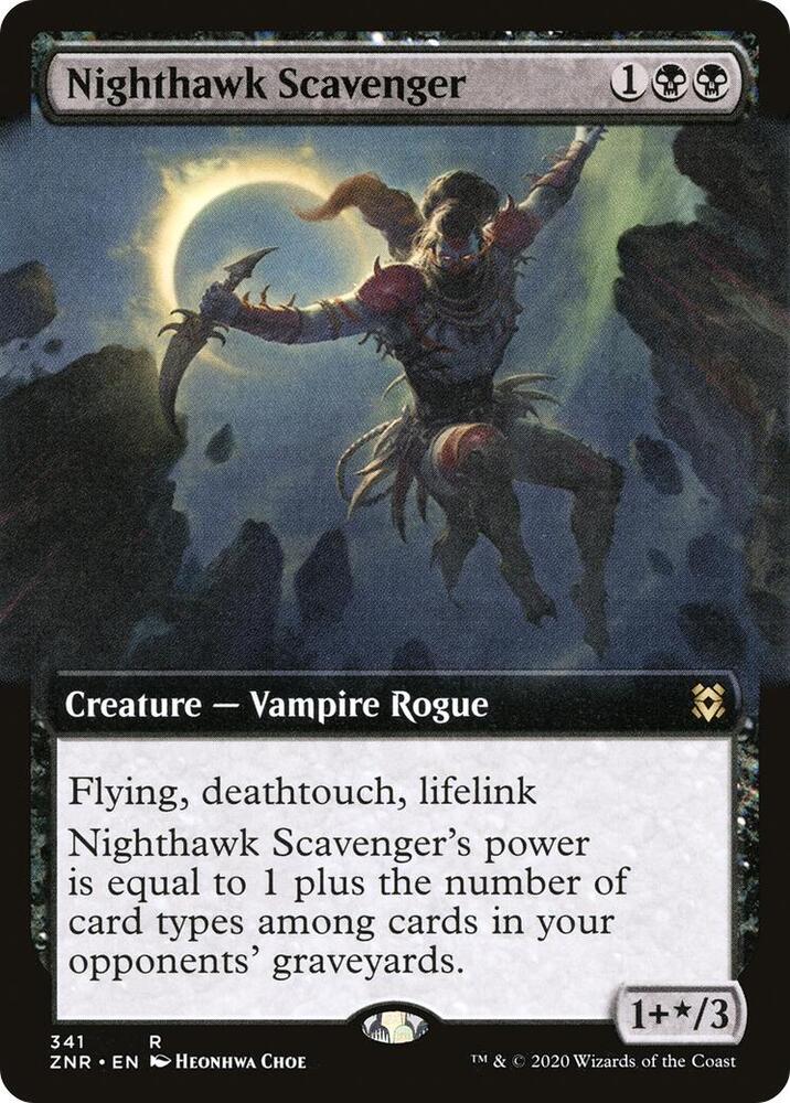 Nighthawk Scavenger (Extended Art) [Zendikar Rising] 341