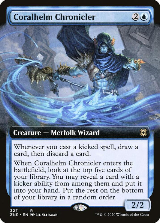 Coralhelm Chronicler (Extended Art) [Zendikar Rising] 327